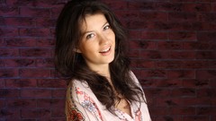 Woman faces smiling brunettes models brick wall Met-Art 