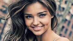Woman faces smiling miranda kerr dimples