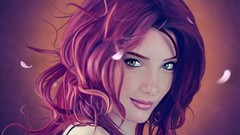 Woman faces smiling susan coffey redheads artwork