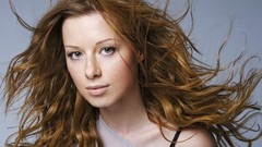 Woman faces studio portraits