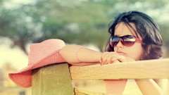 Woman faces sunglasses brunettes models teen