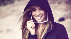 Woman faces sunglasses hoodies brunettes models TeraVena 