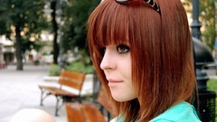 Woman faces sunglasses redheads