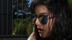 Woman faces sunglasses Sunny Leone
