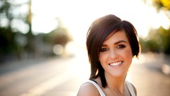 Woman faces sunlight smiling brunettes Taylor McCutchan