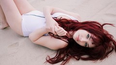 Woman faces susan coffey redheads swimsuits