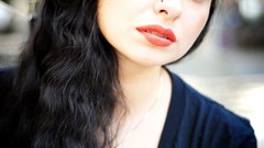 Woman faces tattoos brunettes portraits Russians