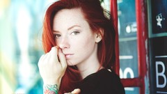 Woman faces tattoos freckles hattie watson redheads