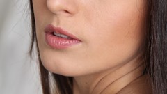 Woman faces tattoos long hair brunettes models portraits 