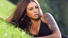 Woman faces tattoos models
