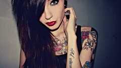 Woman faces tattoos models