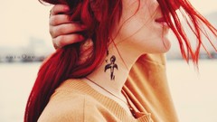 Woman faces tattoos redheads