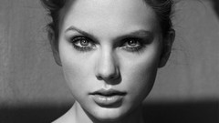 Woman faces taylor swift singers grayscale
