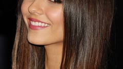 Woman faces victoria justice smiling brown eyes brunettes models
