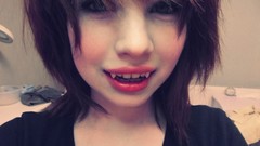 Woman fangs vampire