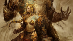Woman fantasy art armor