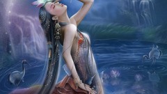 Woman fantasy art mythical