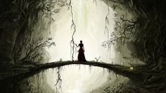 Woman fantasy dark forests