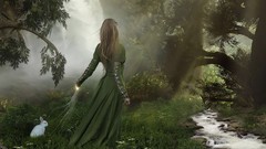 Woman fantasy nature artwork