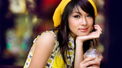 Woman fashion asians faces