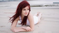 Woman fashion Beaches smiling lingerie green eyes susan coffey 