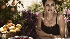 Woman fashion blue eyes brunettes bianca balti Italian fashion 