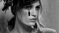 Woman fashion brunettes models photo shoot high heels Yasmin Le 