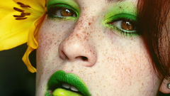 Woman fashion freckles faces