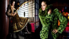 Woman fashion fur coat doutzen kroes fashion photography