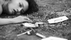 Woman fashion grayscale