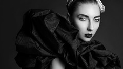 Woman fashion grayscale