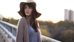 Woman fashion green eyes brunettes fashion model fashion 