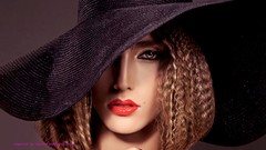 Woman fashion lips faces
