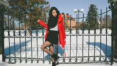 Woman fashion models Laura Baduria