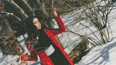 Woman fashion models Laura Baduria