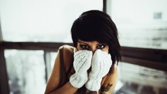 Woman fashion models photo shoot