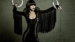 Woman fashion singers black dress black hair Elena Alexandra 