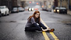 Woman fashion streets freckles models redheads fashion model 