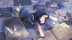 Woman feathers Anime