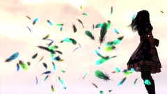 Woman feathers artwork digital art fantasy art