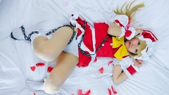 Woman feathers hats blondes asians touhou flandre scarlet 