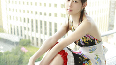 Woman feet barefoot asians