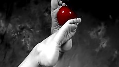 Woman feet selective coloring