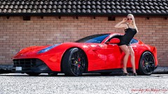 Woman Ferrari blondes models