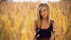 Woman fields outdoors blondes Viva Bianca