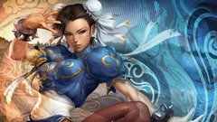 Woman fighters chun-li illustrations street fighter video games