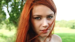 Woman firefly green eyes models redheads Met-Art magazine Kami A
