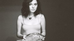 Woman fish monochrome brunettes