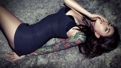 Woman floor tattoos