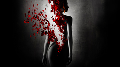 Woman flower petals Photo